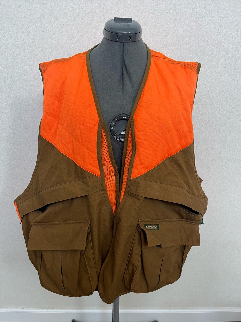 Brown and Orange Hunting Vest - Remington Men's Utility Jacket